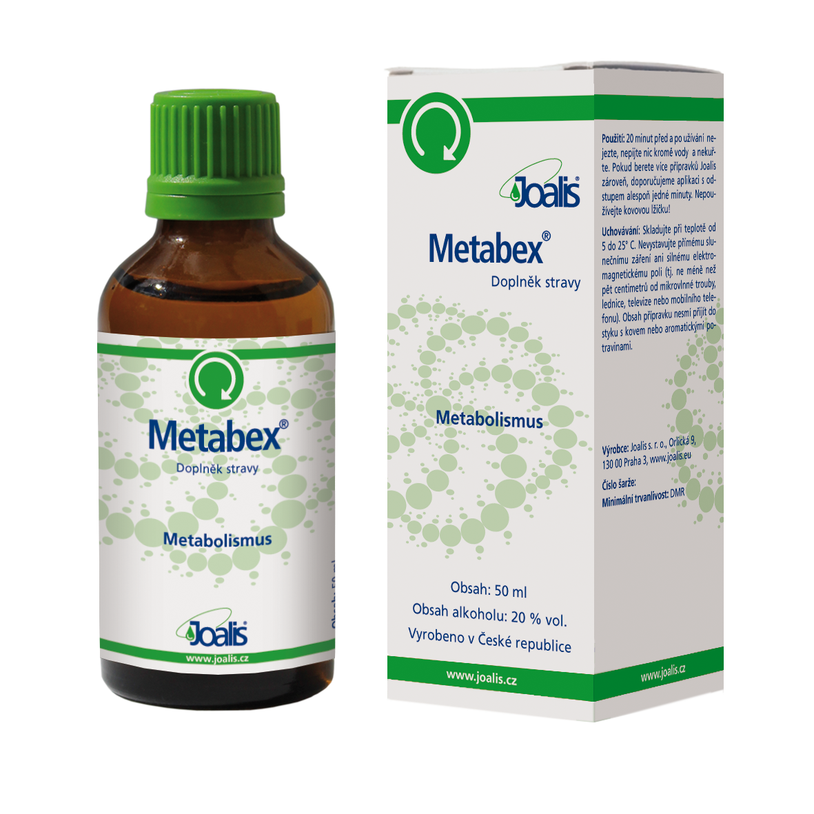 Metabex 50 ml bottle and box dietary supplement for metabolite removal and metabolism support