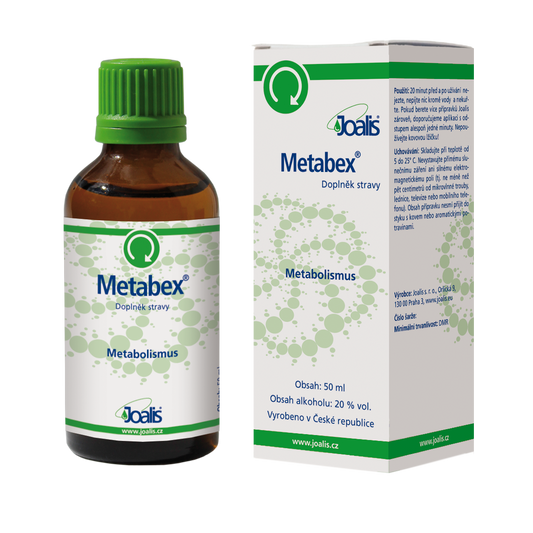 Metabex 50 ml bottle and box dietary supplement for metabolite removal and metabolism support