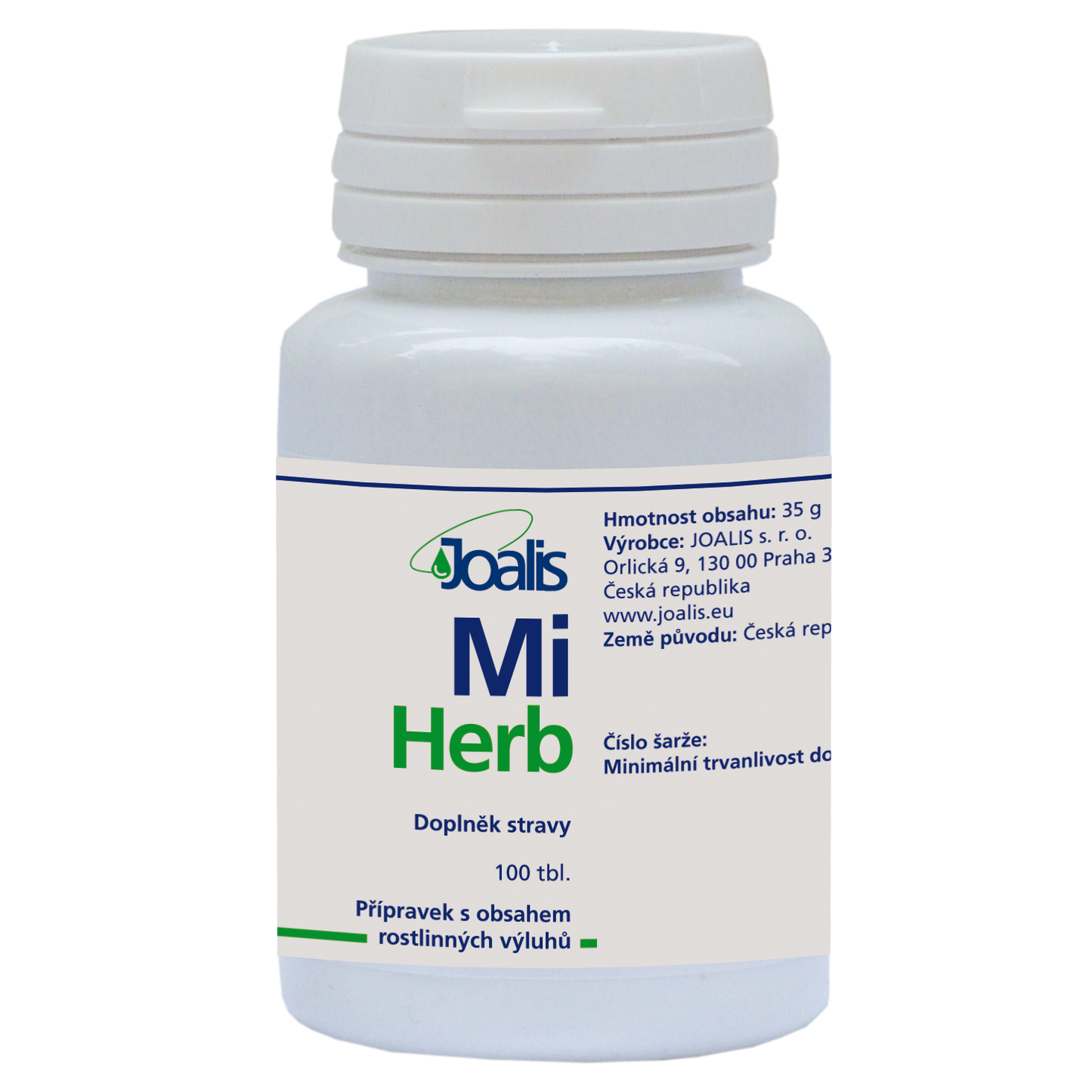 Joalis MiHerb 100 tablets supplement for central nervous system detoxification