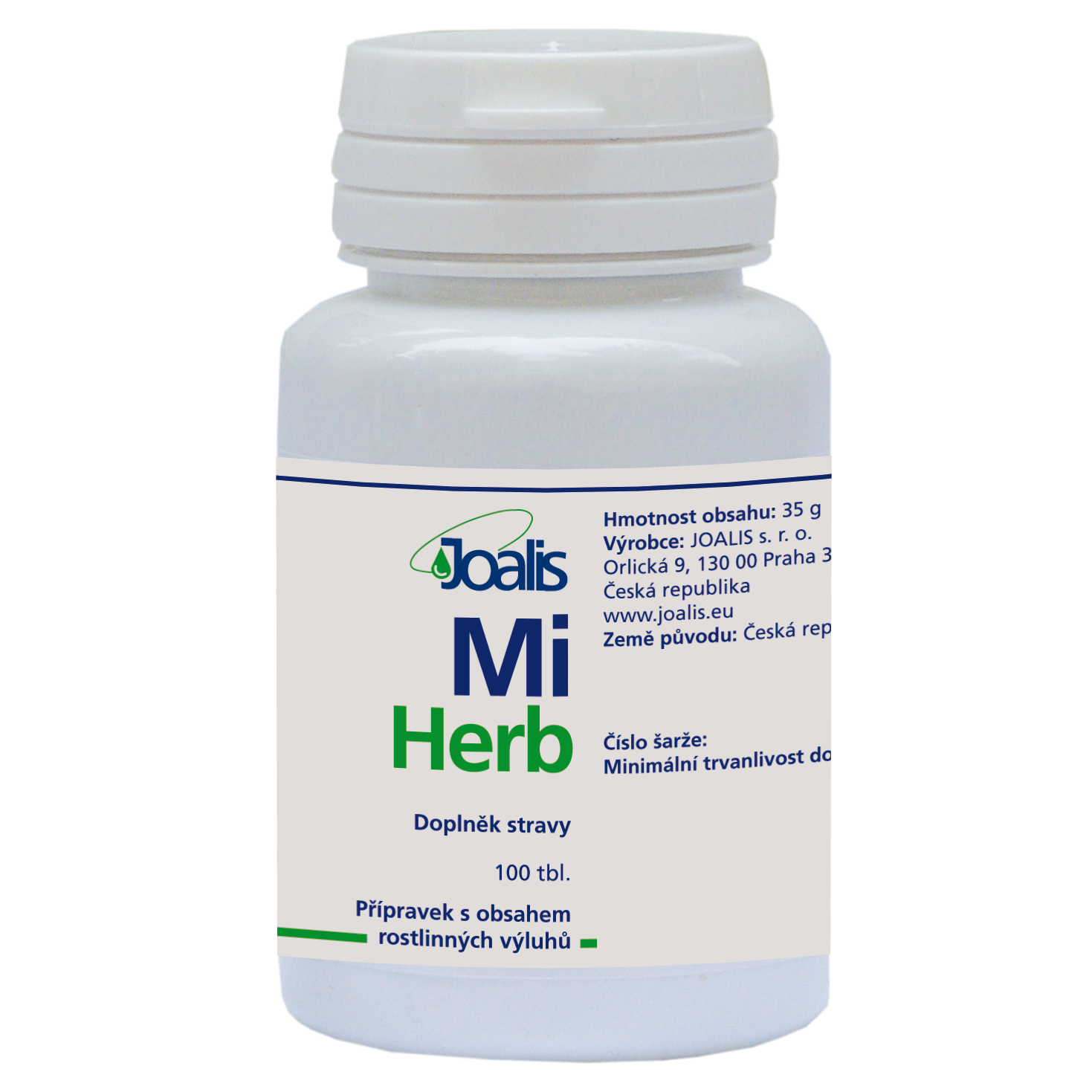 Joalis MiHerb 100 tablets supplement for central nervous system detoxification