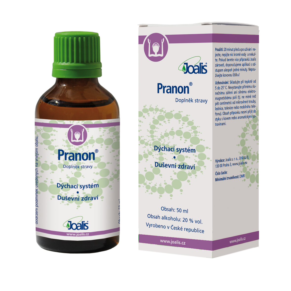 Pranon dietary supplement 50ml for respiratory and sinus health with herbal extracts and immune support
