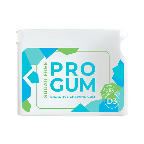 Sugar-free Vision PROGUM chewing gum with vitamin D3 and probiotics for strengthening teeth and calcium absorption calcium supplements for osteoporosis