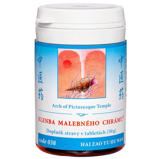 Bottle of Arch of Picturesque Temple herbal tablets for goiter treatment, 100 tablets