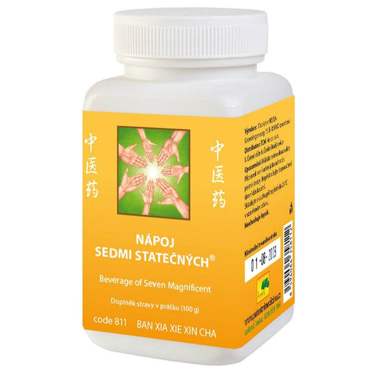 100g bottle of 811 Beverage of Seven Magnificent BAN XIA XIE XIN CHA digestive herbal powder tea