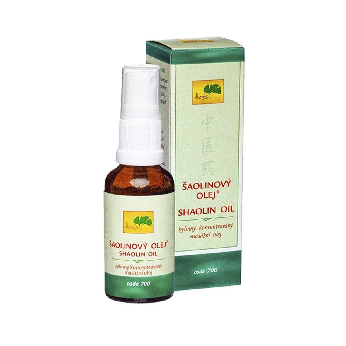 Shaolin Oil 25ml spray for pain relief, muscle relaxation, swelling reduction, and traditional Chinese medicine therapy