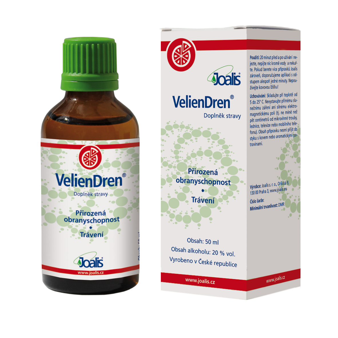 VelienDren 50ml detox supplement for pancreas and spleen support with natural plant extracts